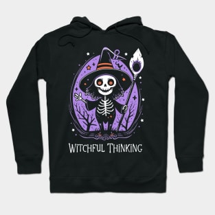 Halloween Witch Tee, Witchful Thinking T-Shirt, Spooky Sorceress Top, Enchanted Apparel, Magical Gift for Her Hoodie